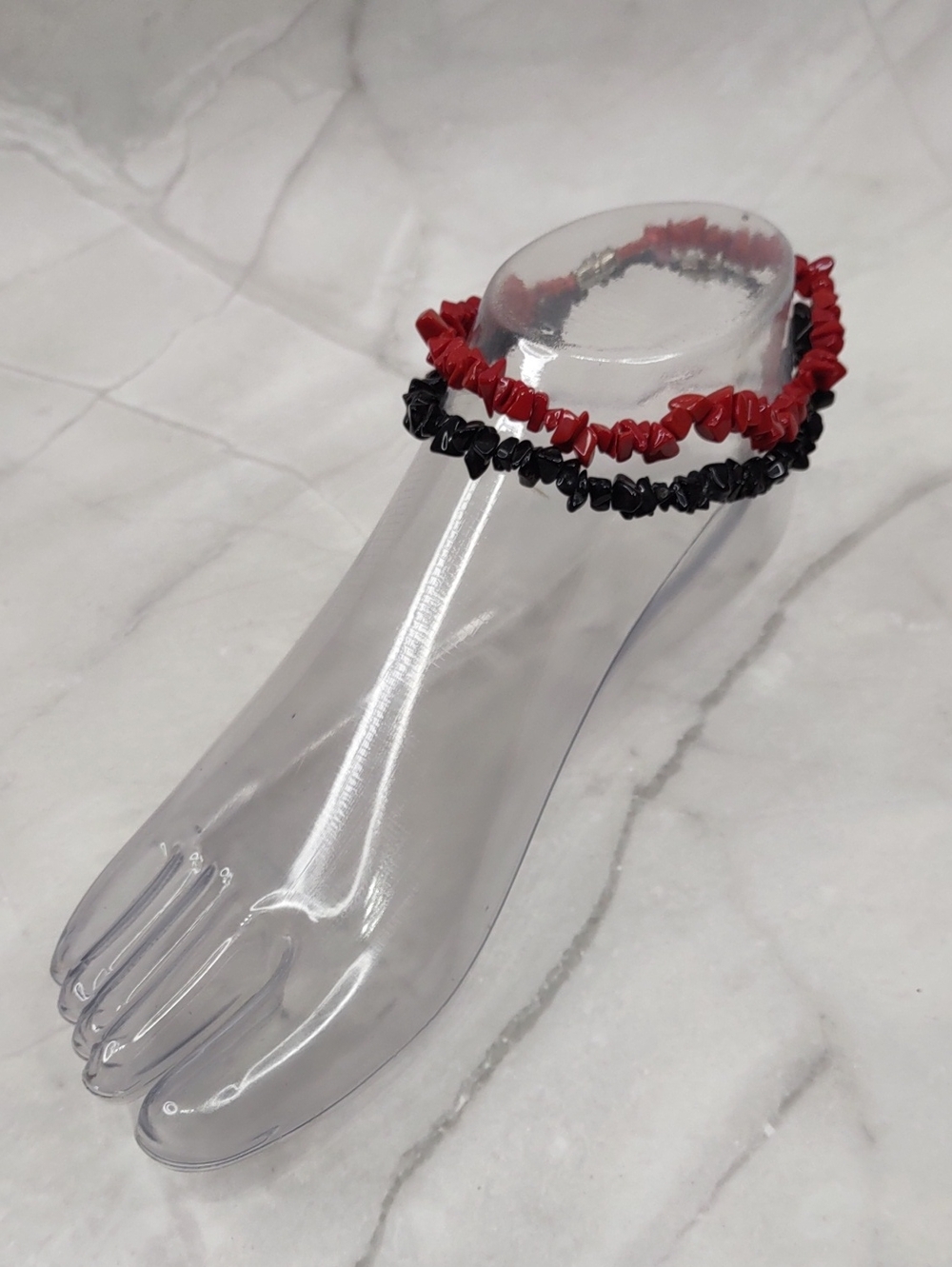 Artisan Crafted Beaded Anklet Set